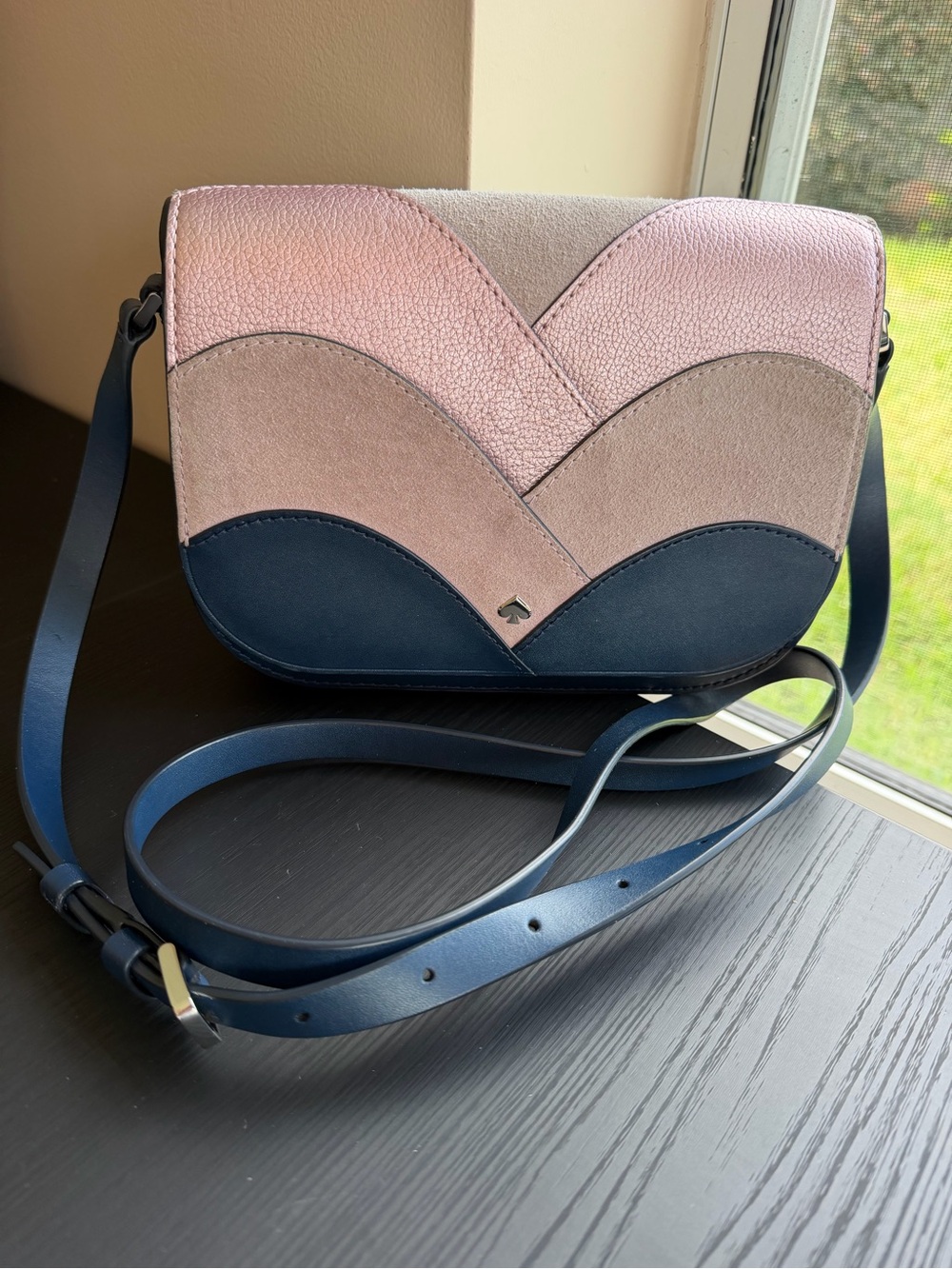 Kate Spade Nadine Patchwork Leather Suede Crossbody Bag